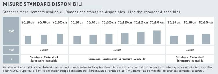 misure e dimensioni scale a scomparsa terrazzo easy